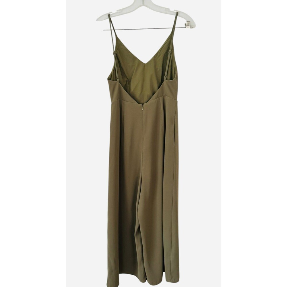 Love Bonito Wm 6 Padded Olive (079) Spagetti String Crop Wide Leg Jumpsuit NWT View 4